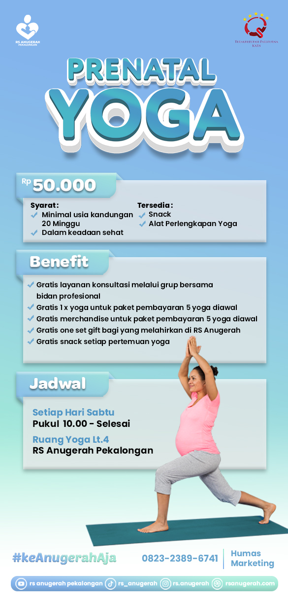 LEAFLET PRENATAL YOGA 21x9 9 cm
